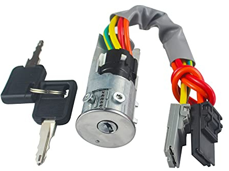 FanPaYY Interruttore a barile della serratura di accensione dell'automobile con 2 chiavi Interruttore a barile 7701203147 per Ni-ssan Primastar Opel Vivaro Renault Trafic Vauxhall Vivaro