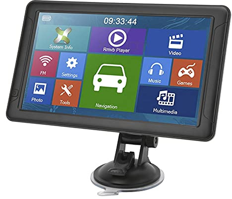 Shanrya Navigazione GPS touch screen, mappa America Navigazione GPS per auto Guida vocale da 9 pollici Memoria da 8 GB per camion