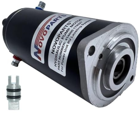 NOVOPARTS Replacement Hydraulic Pump Motor 179327 414850 for Unidirectional Power Unit RV Leveling Systems with Heavy-Duty Construction, 7.5 Height with Manual Drive