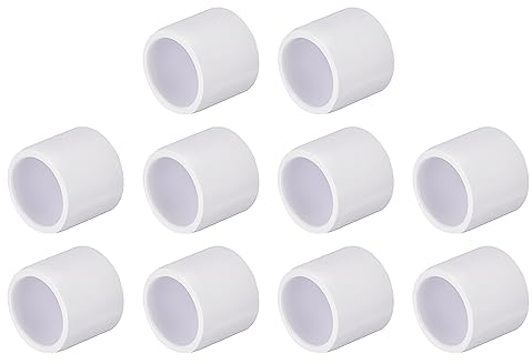 sourcing map 10pack PVC Rohrleitung End Kappe Steckdose Adapter Rohrleitung Fitting Slip Passt für Basteln PVC Regal Garten Unterstützung Struktur Lagerung Rahmen