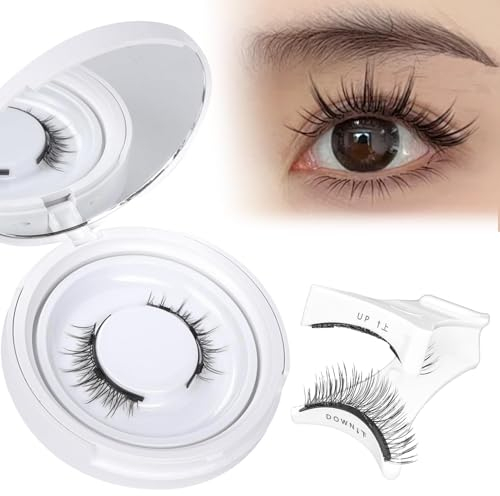 Magnetische Wimpern, 4 Paar, 2 Schichten, Magnetic Eyelashes with Applicator, Wiederverwendbare Natürliche Magnetic Eyelashes Kit, Kein Kleber Erforderlich, Wasserdichtem Langlebigem