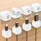 Soodyoow 8 pièces Support de câble magnétique, porte-câbles, gestion des câbles, support de chargeur, pour table de chevet, bureau, USB, câble audio, Blanc