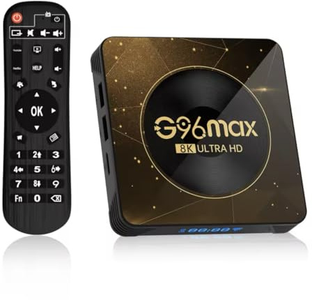 Android 13.0 TV Box, G96 MAX Smart Android TV Box with RK3528 Quad-Core 64Bit Cortex-A53 CPU, Support 8K HDR 10+/3D/2.4Ghz 5Ghz Wifi 6 /100M Enternet/Bluetooth 5.0,4GB+64GB (4GB 64GB)