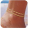 ZOERAY FußKettchen für Damen Gold Verstellbar Fussketten für Frauen Wasserfest Silber 925/18K Vergoldete Boho Mehrreihige FußKette mit Schlangenkette Gold Schmuck Sommer Strand für Frauen Mädchen