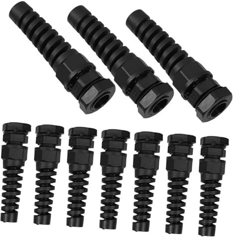 Cabilock 10pcs Nylon Cable Glands Strain Relief Joints for Power Cords Spring Style Installation Outdoor Cable Protector for Versatile Use