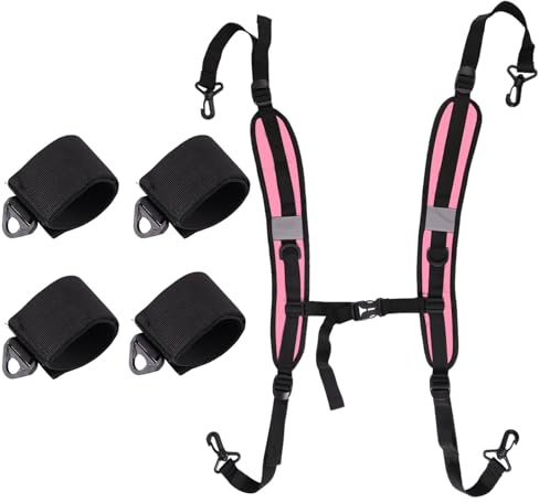 Lyreh Correas Mochila Ajustables para Silla Playa, Bandas Hombro Reemplazo con Cinta Adhesiva para Mochilas Camas Plegables Camping y Equipo de Exterior