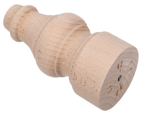 HAMPPLIES Unfinished Wood Finials for Indoor Stairs, 13pcs 12X6Cm Carved Wooden Stair Baluster Spindles, Decorative Vintage Handrail Finials for Home Staircase Accents