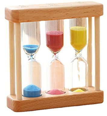 CNAFGBGG Temporizador de Arena de Madera Temporizador de Reloj de Arena 3 en 1 Mini Reloj de para cepillarse los Dientes Estilo de Cocina 1...