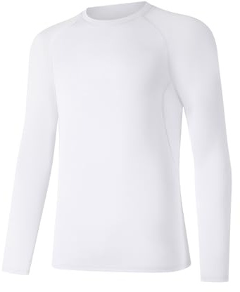 VanKee Maglia Maniche Lunghe Compression per Bambini Traspirante Asciugatura Rapida Maglietta Intima Sportiva Base Layer Ragazzo Leggero Elasticità Top Funzionale da Corsa per Palestra Basket Calcio