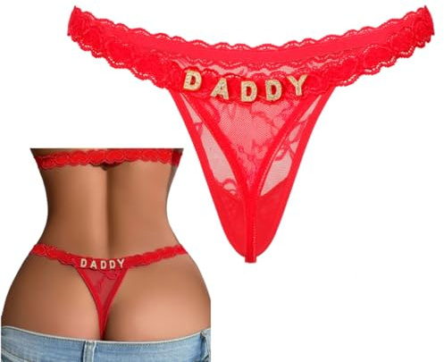 Women's Sexy Thong G String Shinny Rhinestones Special Word Panties | Knicker Underwear Naughty Low Rise Lace Tangas Briefs T Back Lingerie
