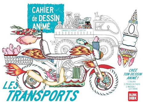 Cahier de Dessin Animé - Les Transports