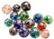 Artibetter 20 Stück 12Mm Lose Runde Perlen Fluoreszierende Glasperlen Großes Loch Charms DIY Glasperlen Stränge für Schmuck Handwerk Machen Gemischte Farben