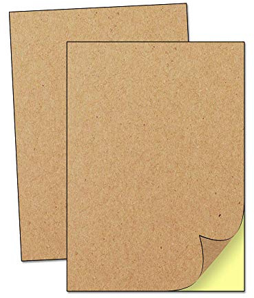 150 Ark - A4 Kraft Brun Kraftpapper Klistermärken Sticker Paper Etikettark, Laser-/Bläckstråleutskrift