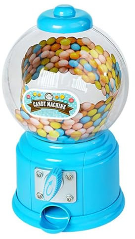 hansum Mini Candy Machine Portable Vending Gumball Dispenser Twist Candy Dispenser Cute Sweets Machine (Color : Blue)
