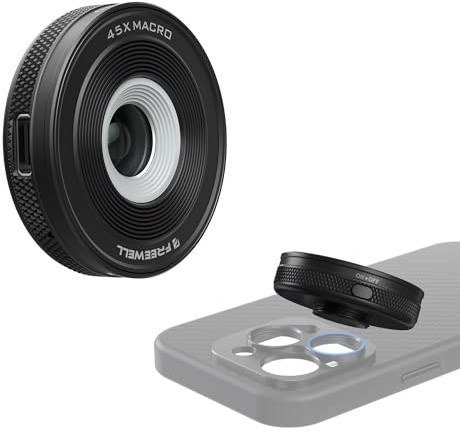 Freewell 45x Macro Lens for Smartphones 17mm Threaded Extreme Detail Close-Ups Lens for iPhone & Samsung