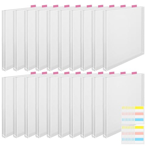 Scrapbook Paper Storage Organizer | 12 x 12 Organizer per porta carta trasparente con schede di indice appiccicoso, esperienza e affidabile, organizzatore per album di ritagli, cartone, artigianato