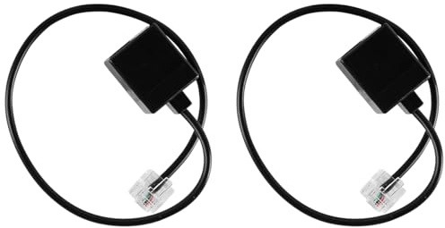 Laroal 2st RJ11 till RJ45 konverteradapter RJ11 telefonjack till RJ45 Ethernet konverterkabel -35cm