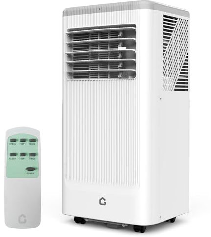 GarveeTech Portable Air Conditioner, 8000 BTU Air Conditioner for Bedroom with 3 in-1 Cooling AC Portable Air Conditioner for Room with Sleep Mode, Ventless Floor Air Conditioner, 3 Speeds Fan
