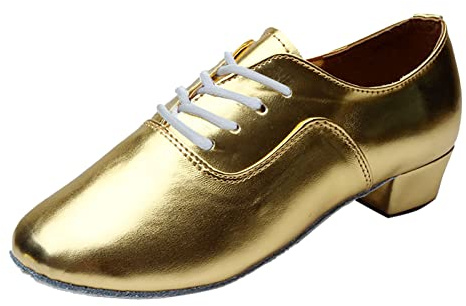 Uomo Pelle Estate Scarpe da Danza Moderna Lacci Tinta unita per Uomo Scarpe da Danza Latina per Sala da Danza Sandali Punta Aperta per Uomo con Tacco Blocco