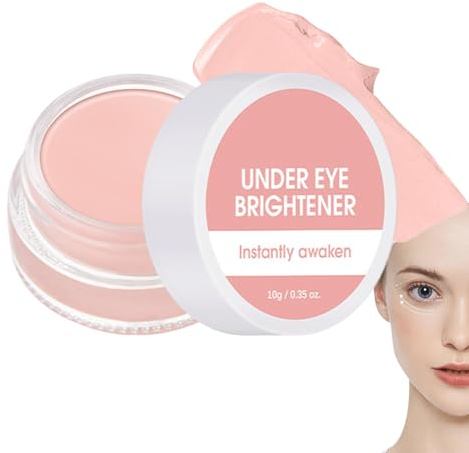 Hydrating Under Eye Concealer Stick for Mature Skin - Full Coverage Primer & Eye Brightener with Creamy Texture - Lightweight Makeup to Smooth Fine Lines & Reduce Dark Circles Appearance (Pink)