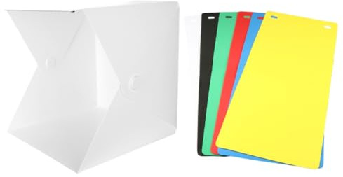 DOITOOL Mini Scatola Fotografica Portatile Pieghevole LED Doppia Luce 6 Sfondi Colorati 30 CM per Fotografia di Piccoli Oggetti e Prodotti
