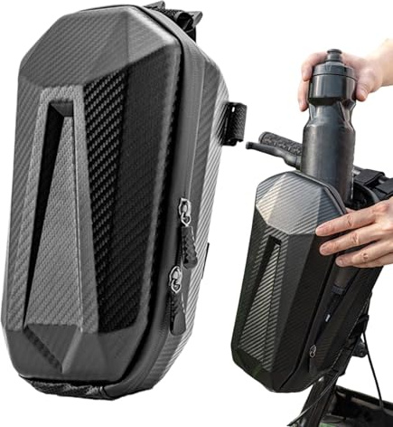 Générique Sac pour Trottinette Electrique, 4 litres Grande Capacité Sac EVA Guidon Étanche, Sacoche De Rangement Et De Protection Guidon, Accessoire pour E-Scooter Trottinette Électrique