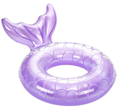 MoKo Ciambella Gonfiabile da Bambini, Anello da Nuoto Bambini in PVC con Valvola d'Aria, Dim 58 cm, Accessori Nuoto Giochi Piscina, 70#, Viola