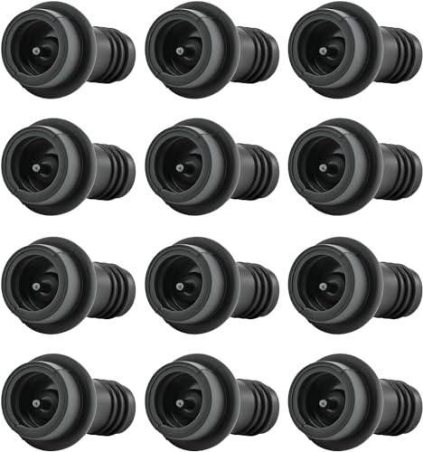 12 Piezas Tapones Vacío para Vino, Protectores Botellas de Goma, Selladores de Botellas Reutilizables, Juego Universal Selladores de Botellas para Cocina, Oficina, Hogar, Artículos para Fiestas