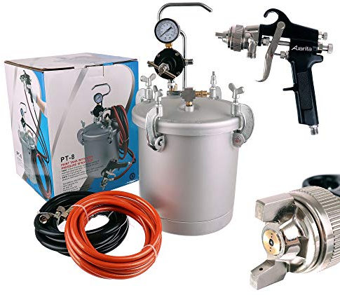 Farbspritzpistole 8,5 L Druckbehälter Lackierpistole 1,8mm Farbbehälter Lackier System Farbsprühpistole Sprühpistole