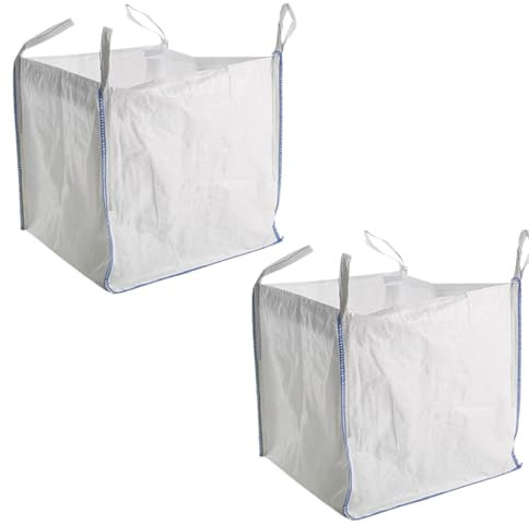 Airtech-UK New FIBC Bulk Bag Builders Garden Waste Heavy Duty Industrial polypropylene Material 1 Tonne TON Jumbo Bags Storage Sack Various Quantity (2)