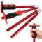 RHBLME 4PCS Masonry Chisel with Hand Protection, 12 Inch Heavy Duty Chisel Set - 2 PCS Flat Head Chisel & 2 PCS Pointed Head Chisel - Used for Concrete Stone Demolishing Carving Splitting Breaking