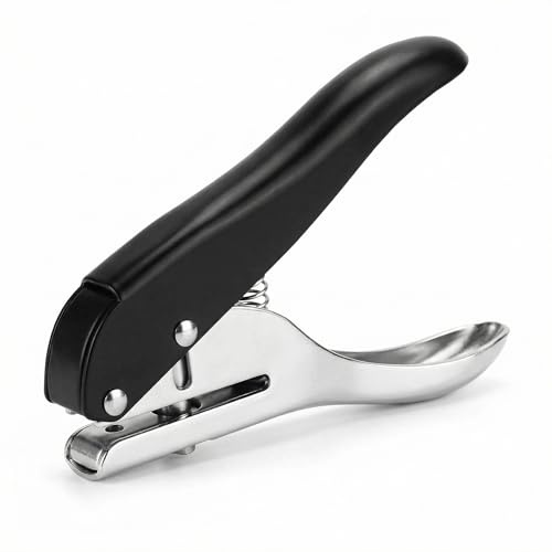 QWORK® Metall Lochstanzer 10 mm Rundlochung Hochleistungs Lochzange für PVC-Karten und Plastikblätter