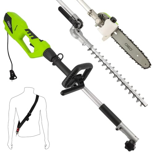 Taille haie - Elagueuse sur perche électrique 900W - Outil multifonctions 2en1 - Longueur de coupe 41cm - Rallonge 50cm
