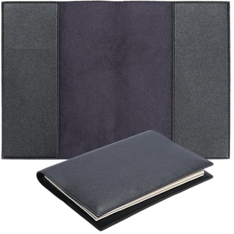PH PandaHall Copertina per Libro in Pelle PU Nera 33,7x23 cm Protezione Rettangolare per Libro Ricaricabile per Quaderni A5, Diari di Viaggio, Album da Schizzo, Diari e Album Scrapbooking per