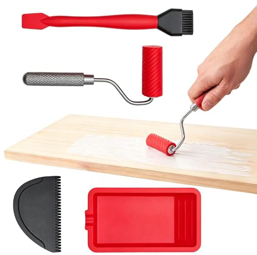 para un agarre rápido y uniforme del pegamento para madera | Rodillo de pegamento para madera, rodillo de pegamento reutilizable, rodillo de pegamento para trabajo de madera,
