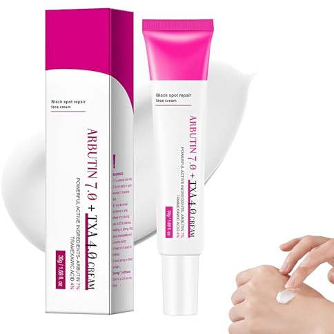 ZOMKIFA Crema Iluminadora Manchas Oscuras Arbutina TXA 30 g Para Axilas Zona Íntima Reducción Manchas Pigmento Radiante Iluminador Despigmentante Crema Cuidado Cosmético Piel Cuerpo