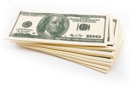 Papierservietten Partygeschirr 100 US-Dollar Servietten Partygeschirr Motto-Party Papiertücher (US-Dollar)