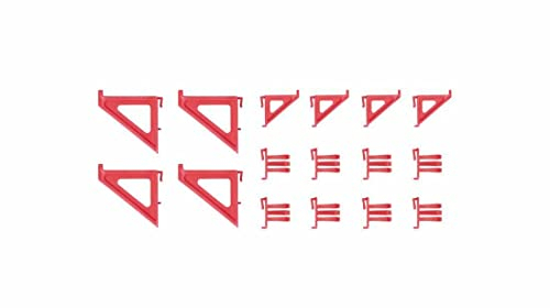 Kistenberg 16-Piece Plastic Tool Wall Set Accessories: Perforated Wall Tool Holder for Workshop, Garage - Modern, Functional Design