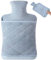 Vicloon Wärmflasche mit Bezug,2L Wärmeflasche Weiche Flaum Wärmeflasche mit Handwärmer,Abnehmbare und waschbare Wärmflasche,Kälteschutz für Erwachsene & Kinder-Grau