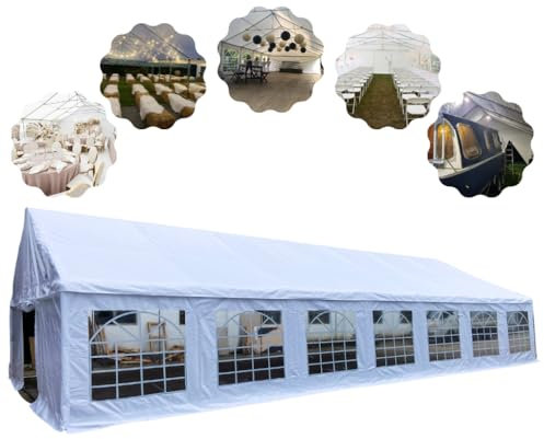 Marquee Gazebo 7x14m + Ground Bar HEAVY DUTY COMMERICAL 220gsm PE with ALL sides - 100% steel | Garden Canopy Party Tent for Outdoor Vendors Wedding Birthday Camping Garden Pub Hiring