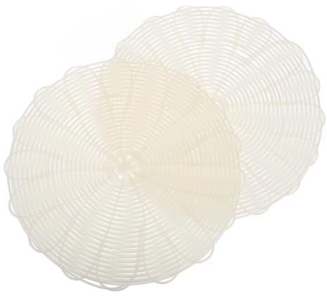 PHENOFICE 2 Uds Estera Para Vaporera Estera Para Bandeja De Vapor Bandeja De Comida De Mimbre Estera Para Alimentos Tejida A Mano Estera Para Alimentos Para Dim Sum Estera