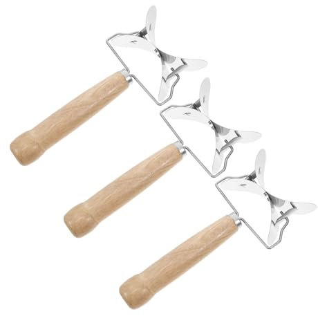 Alipis 3 Piezas Molde Para Envoltorio De Dumplings Cortador De Piel Para Dumplings De Cocina Molde Para Hacer Piel Para Con Mango De Madera Para Hacer Empanadillas y Raviolis Casa