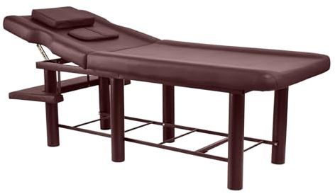 Stationary Massage Table, High Performance Massage Table - Stationary High Performance Massage Bed | Adjustable Behind Neck Metal Frame Cosmetic Table for Cosmetics, Spa, Hairdresser