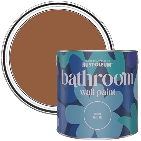 Rust-Oleum Water-Resistant Bathroom Wall & Ceiling Paint in Matt Finish - Terracotta 2.5 litres