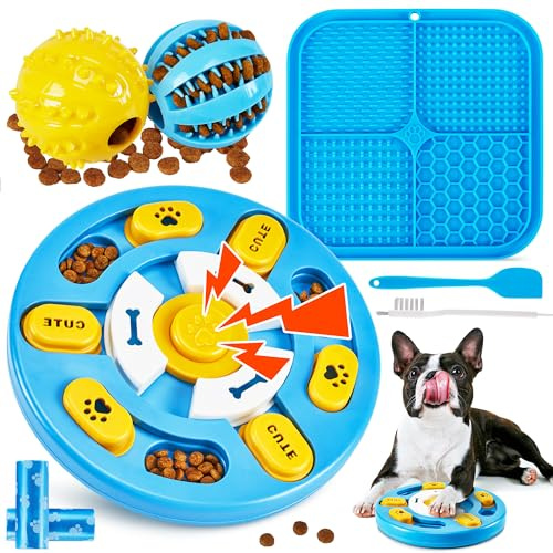 Ystars 8 Pcs Value Interactive Dog Toys for Boredom,Dog Puzzle Toys,Licky Mats for Dogs,Treat Dog Balls,Dog Birthday Present for Small to Large Dogs,Puppy Toys
