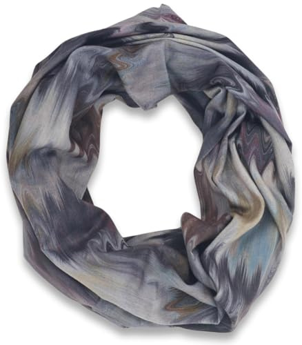 styleBREAKER Sciarpa tubolare da donna con motivo a onde acquerello Zigzag Acquerello | Sciarpa Loop morbida in viscosa | sciarpa rotonda leggera foulard materiale morbido 90x40 cm, colore: