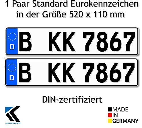 Antmas 2 DIN-zertfizierte Euro-Kennzeichen | Kfz Kennzeichen für Deutschland