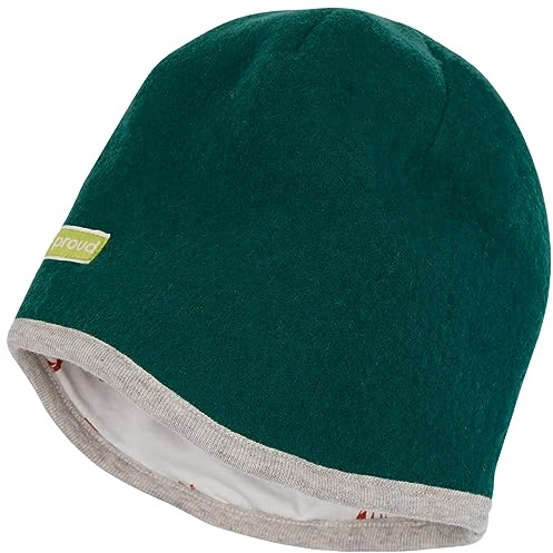 loud + proud Unisex Kinder Lt2 Wollfleece, GOTS Zertifiziert Beanie-Mütze, Bottle, 42-44 EU