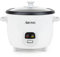 AROMA® Rice Cooker, 3-Cup (Uncooked) / 6-Cup (Cooked), Small Rice Cooker, Oatmeal Cooker, Soup Maker, Auto Keep Warm, 1.5 Qt, White, ARC-393NG