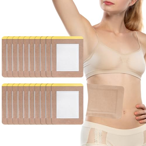 STFOCE 20 Stück Rizinusöl-Packung, Rizinusöl-Packung, Bio-Baumwolle, Bio-Rizinusöl-Packung, selbstklebend, Anti-Auslaufen, kein Waschen, tragbar (Öl nicht im Lieferumfang enthalten), 1 Stück (20